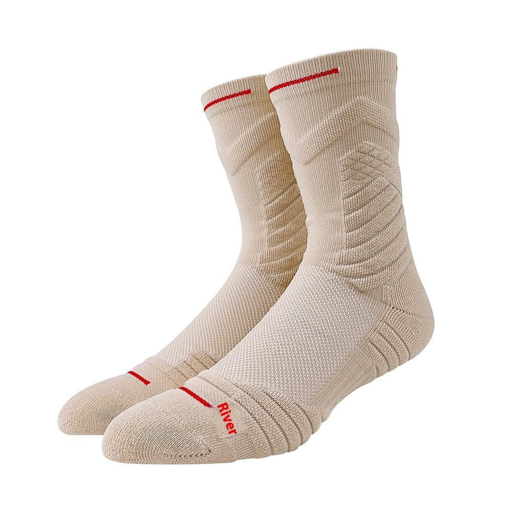 Bullfight Basketball Knee-high White Athletic Socks Long Tube