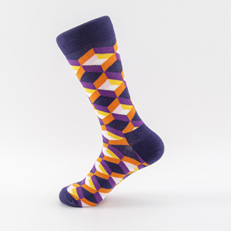 Trendy Mid-calf Length Socks Plus Size Men