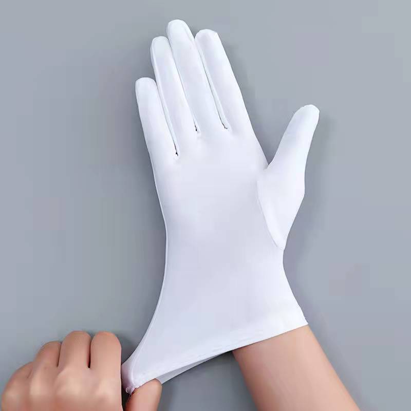 Spandex High Elastic Jewelry Etiquette Sun Protection Dance Driving Gloves For Performance