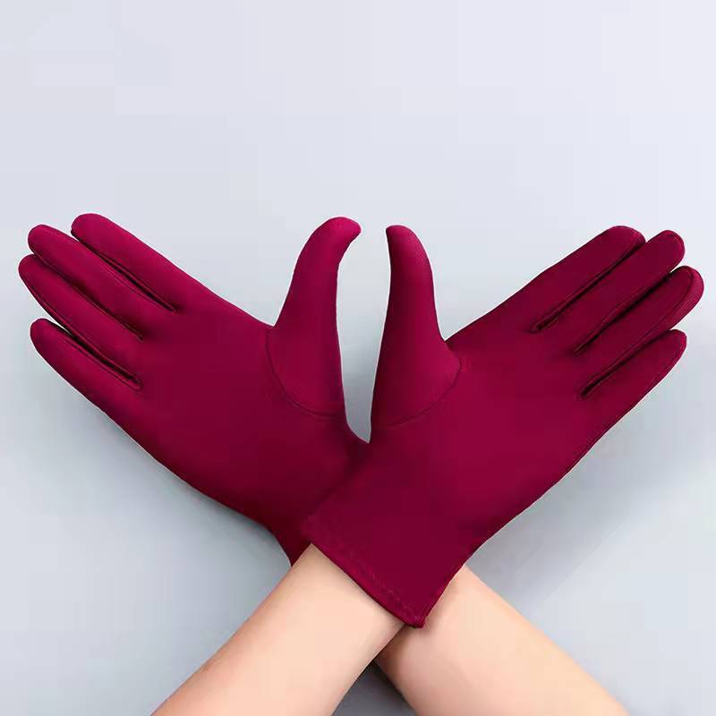 Spandex High Elastic Jewelry Etiquette Sun Protection Dance Driving Gloves For Performance