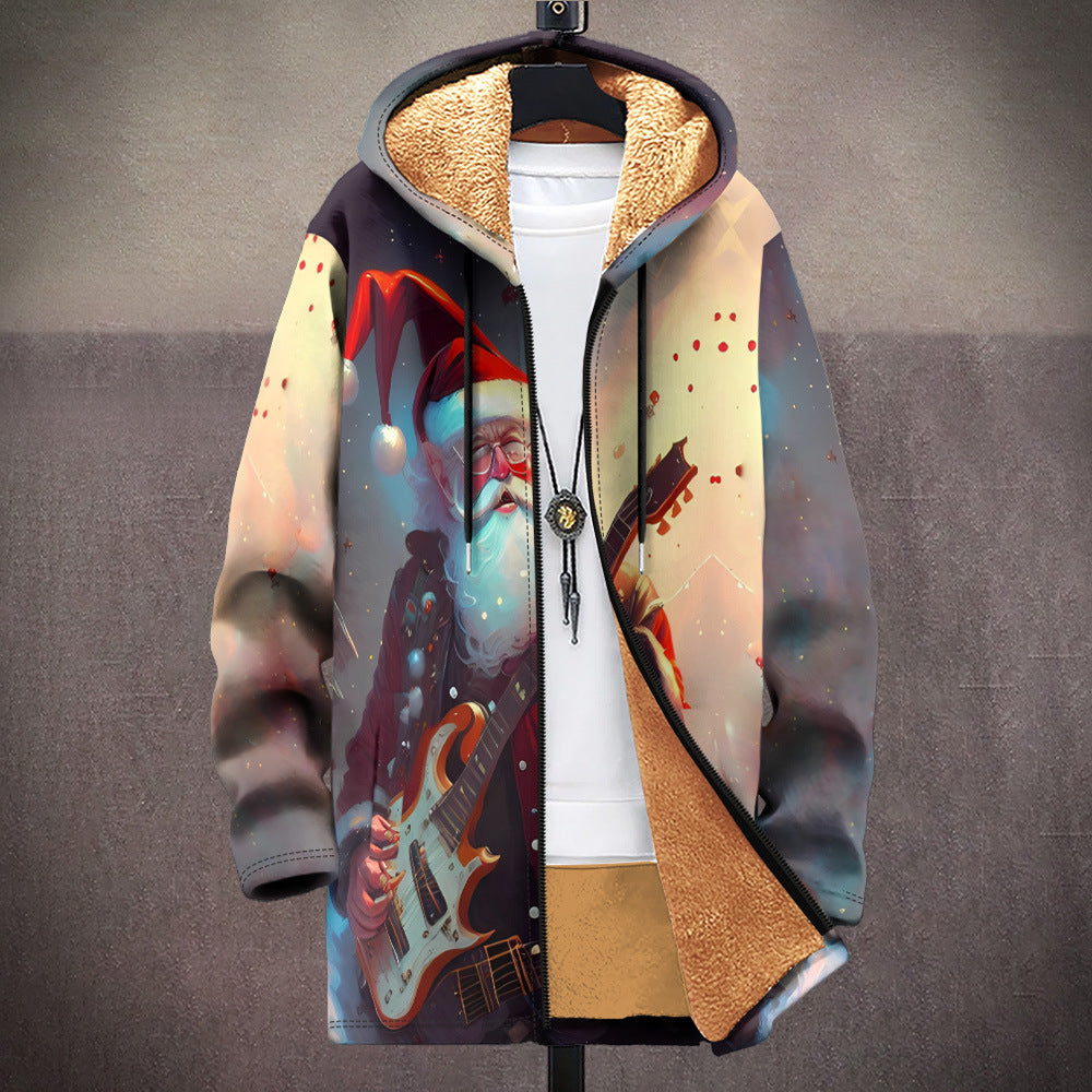 Coat Multi-color Zipper Hooded Thickened Lining