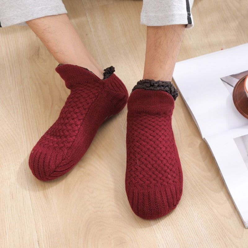 Twisted Winter Foot Fleece-lined Thickened Room Socks