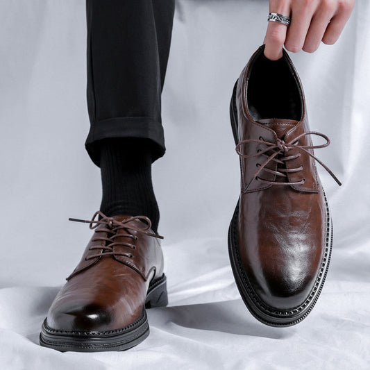 Men's Leather Shoes Business Formal Wear Soft Bottom