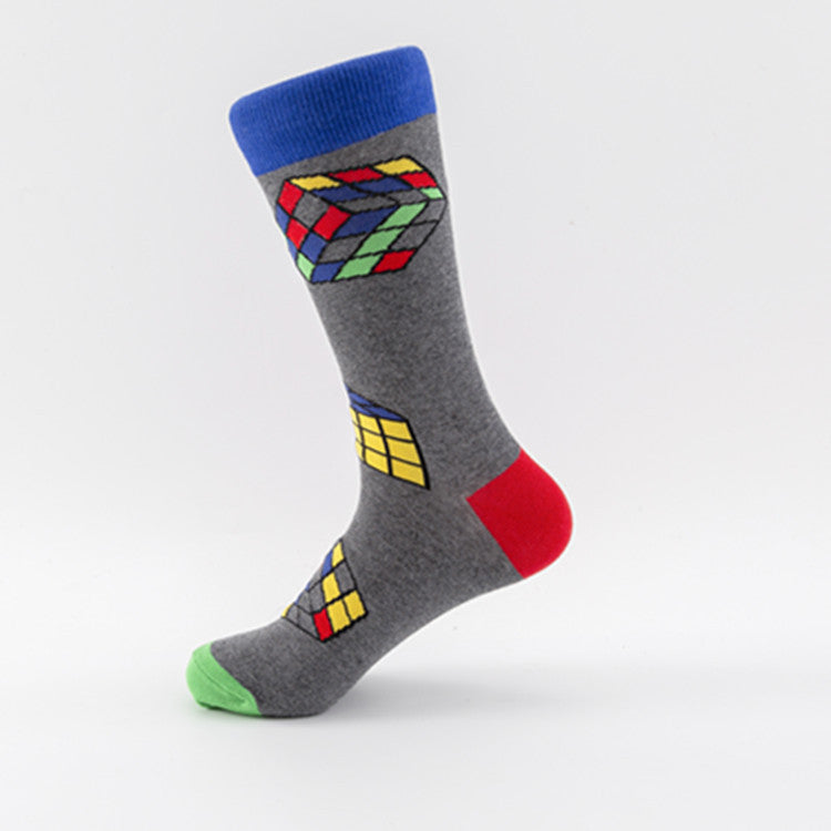 Trendy Mid-calf Length Socks Plus Size Men