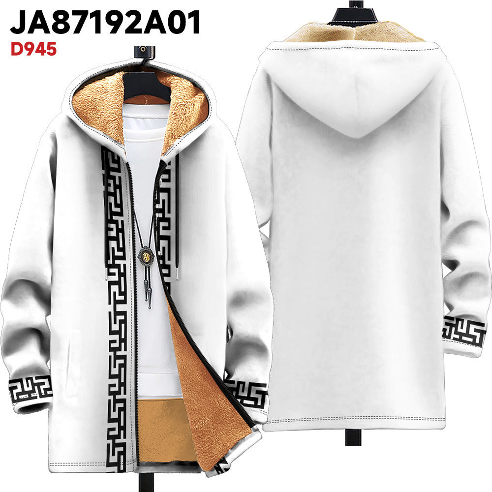 Coat Multi-color Zipper Hooded Thickened Lining