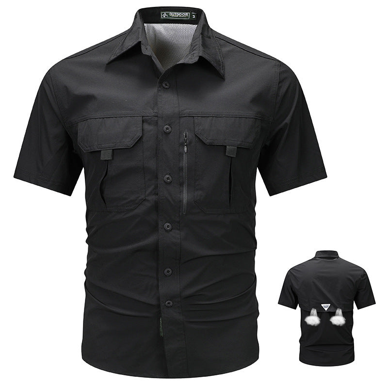 Summer Outdoor Leisure Multi-pocket Workwear Short Sleeve