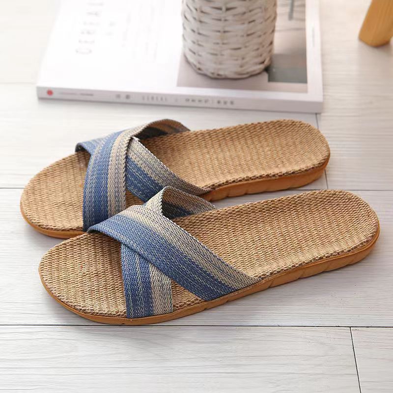 Linen Slippers Couple Indoor Platform Non-slip Non-stinky Feet