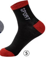 Spring And Autumn Summer Socks Men's Mid-calf Length Sock Sweat-absorbent Breathable